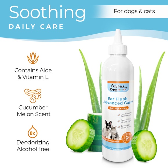 ALPHA DOG SERIES Advanced Ear Cleaner, Soothing Otic Solution W/Aloe & Vitamin E - Picture 7 of 7